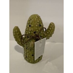 GC Naturals Ceramic Cactus Key Lime Coconut Fragranced Beads Sachet Holder New